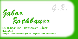 gabor rothbauer business card